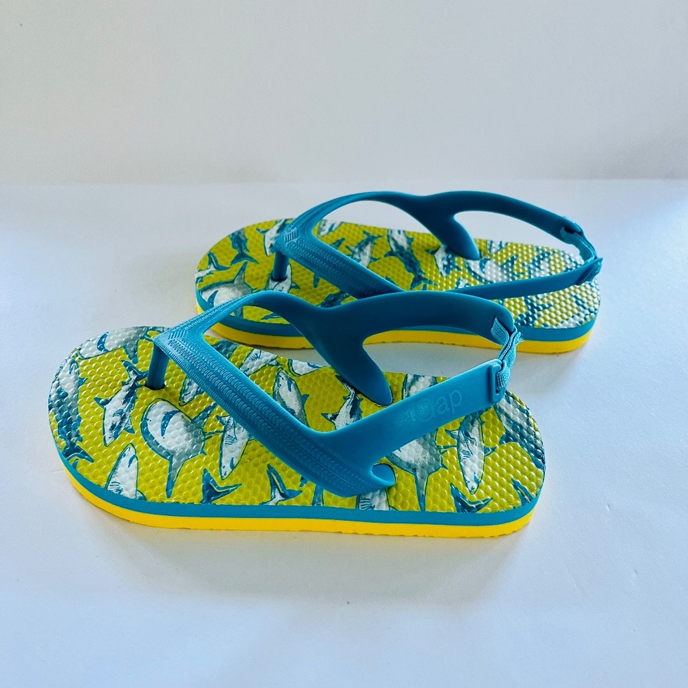 Toddler Boy Shark Flip Flops- Size 10